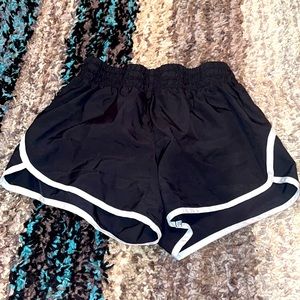 black athletic shorts